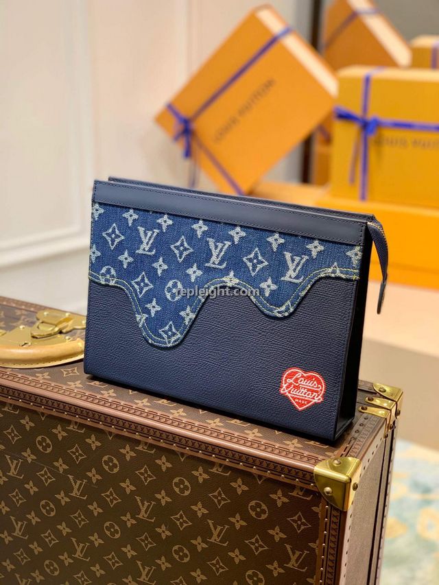 LOUIS VUITTON-M45961 루이비통 네이비 모노그램 데님 포쉐트 보야주 MM