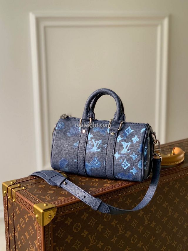 LOUIS VUITTON-M57844 루이비통 네이비 블루 모노그램 프린트 키폴 XS