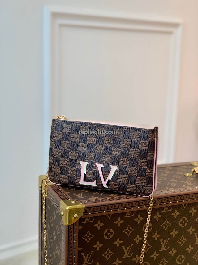 LOUIS VUITTON-N60254 루이비통 다미에 에벤 LV 시그니처 프린트 포쉐트 더블 지퍼