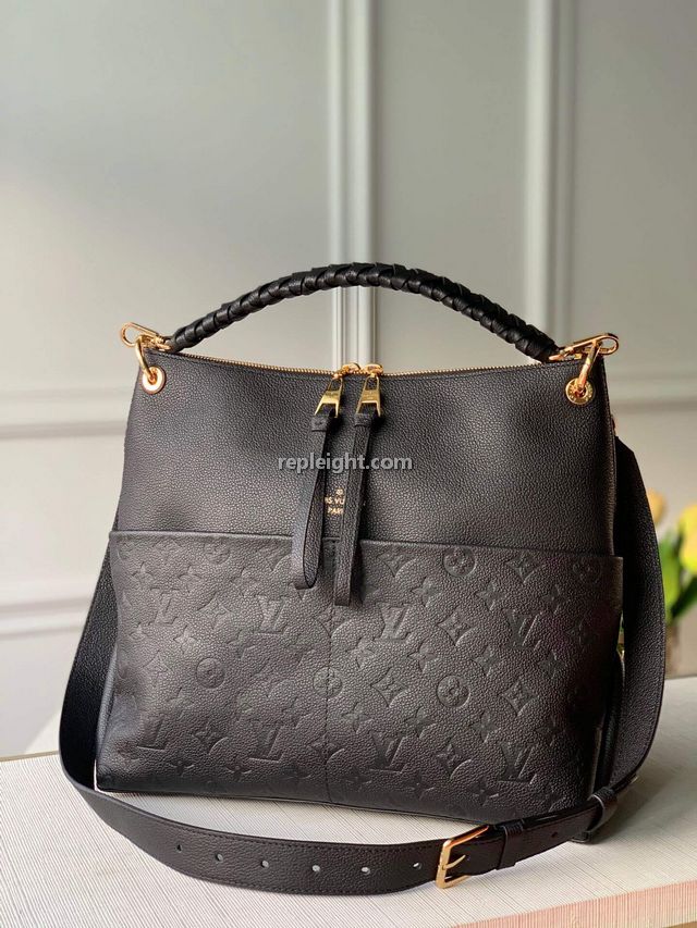 LOUIS VUITTON-M45522 루이비통 모노그램 앙프렝뜨 레더 블랙 마이다 호보백