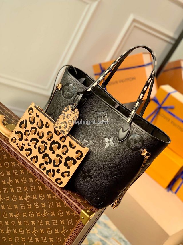 LOUIS VUITTON-M45856 루이비통 블랙 모노그램 앙프렝뜨 가죽 네버풀 MM