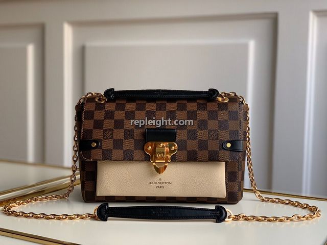 LOUIS VUITTON-N40113 루이비통 다미에 크림 송아지 가죽 바뱅 PM