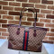 GUCCI-631685 9864 구찌 오피디아 버건디 GG 웹(Web) 미디엄 토트백