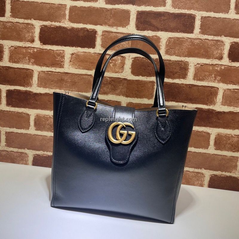 GUCCI-652680 1000 구찌 블랙 더블 G 스몰 토트 백