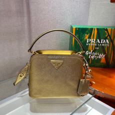 PRADA-1BA286 프라다 골드 사피아노 가죽 마티네 미니 크로스백