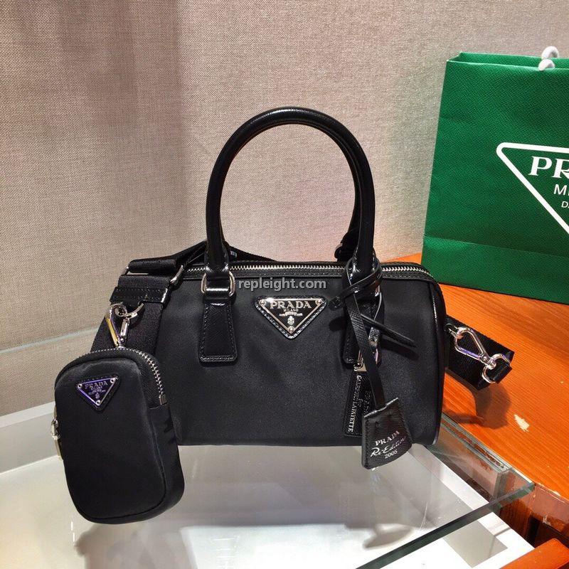 PRADA-1BA846 프라다 블랙 레스트 파빌리온 보스턴백 숄더백