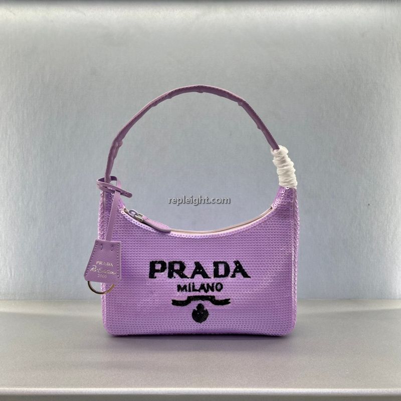 PRADA-1NE515 프라다 퍼플 시퀸 리에디션 미니 백