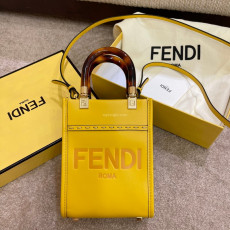 FENDI-8BS051 펜디 옐로우 미니 선샤인 쇼퍼 백