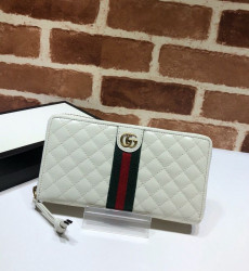 GUCCI-536450 구찌 퀼트 가죽 더블 G 장식 지퍼 지갑