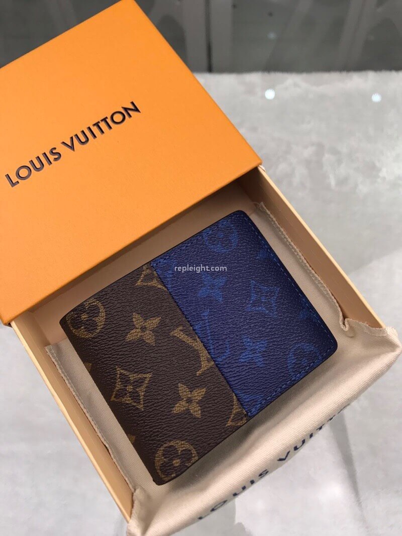 LOUIS VUITTON-M63023 루이비통 블루 모노그램 멀티플 월릿