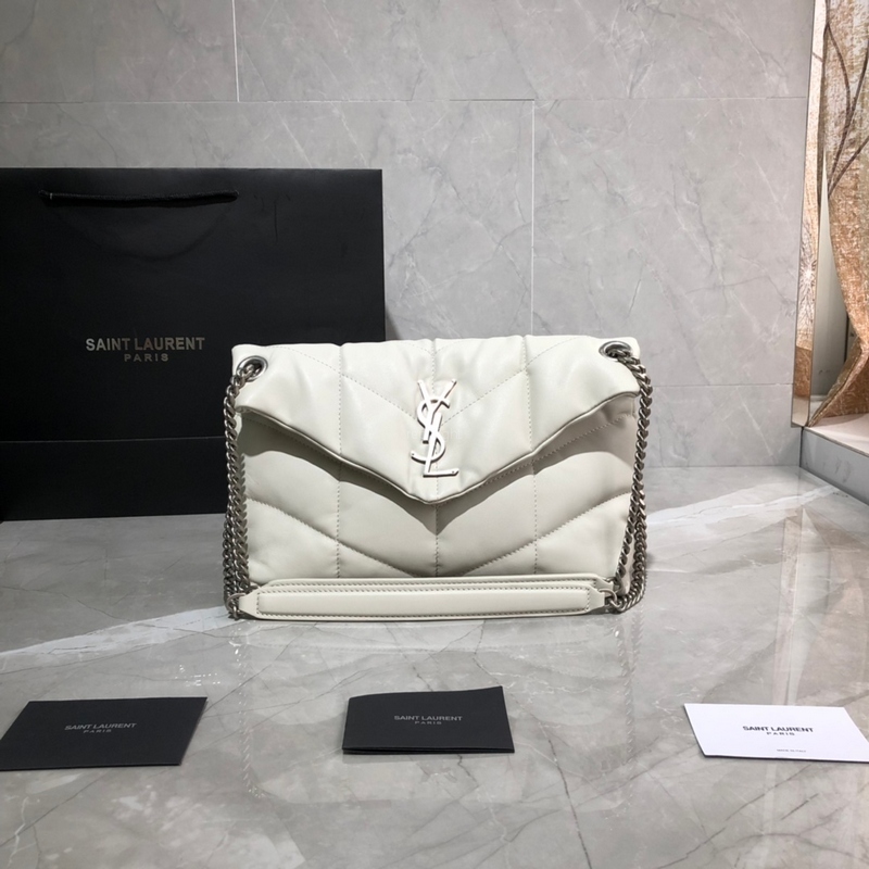 YSL-5774761EL009207 퀼트 램스킨 루루 퍼퍼 스몰백