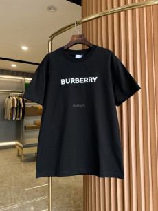 BURBERRY - 버버리 80607031 로고 프린트 코튼 티셔츠