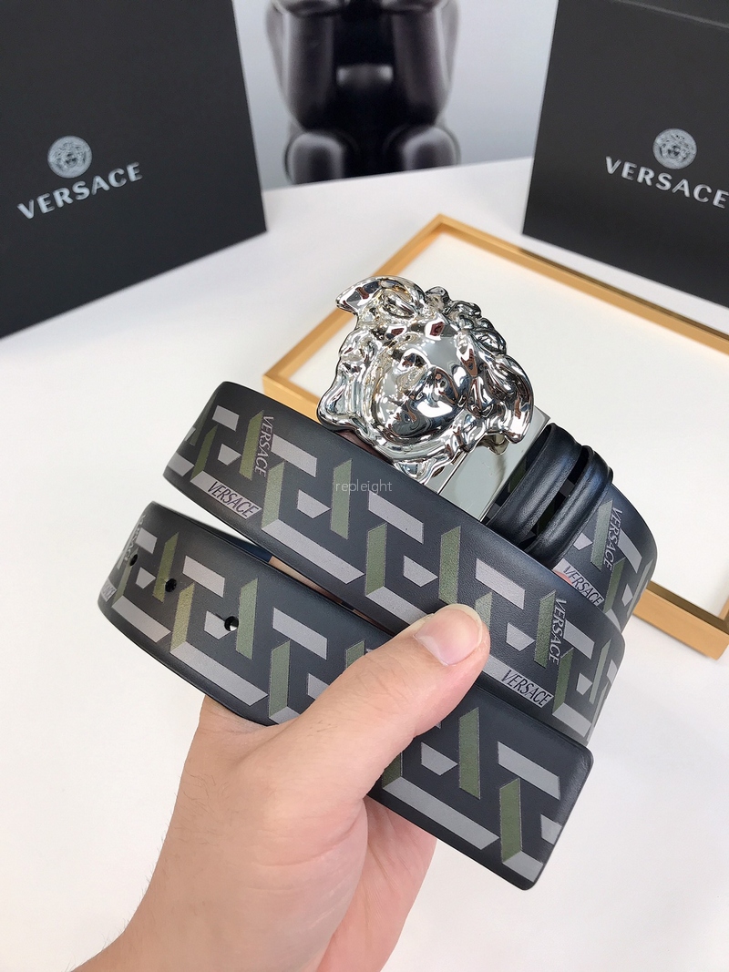 Versace- LA GRECA 메두사 리버서블 벨트 4.0CM (2)