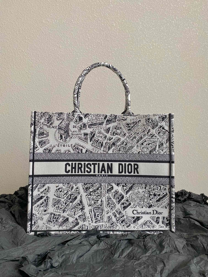 DIOR- 라지 디올 북 토트