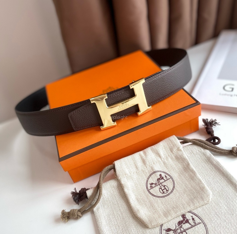 에르메스-HERMES H BUCKLE & REVERSIBLE LEATHER STRAP-1 38MM