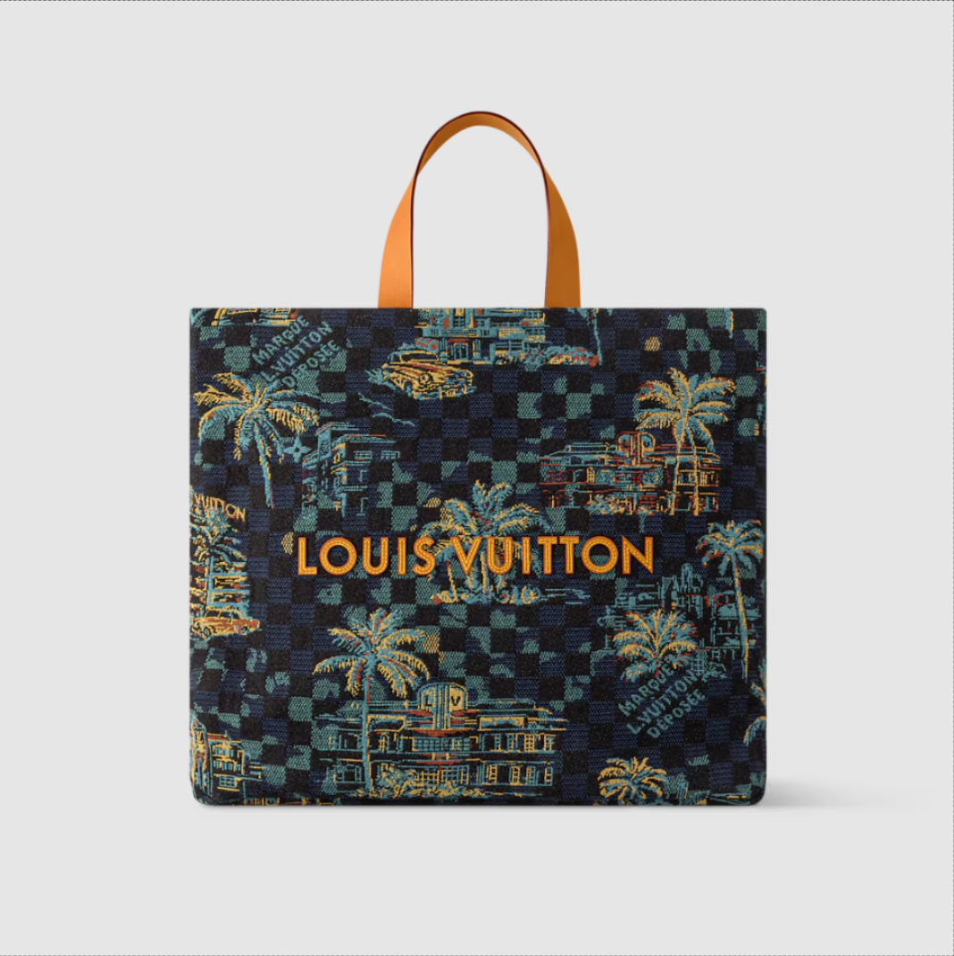 LOUIS VUITTON-루이비통 N00218  다미에 팜 트리 쇼퍼 토트 MM